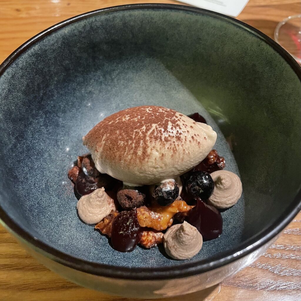 The desert from a tasting menu at Rātā, Queenstown.