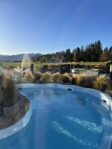 One of the outdoor hot pools on the South Island of New Zealand- Methven Hot Pools.