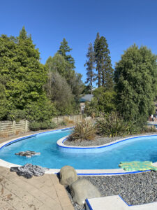 The Lazy River at Hanmer Springs Thermal Pools and Spas- one of the best outdoor hot pools on the South Island of New Zealand for all the family.