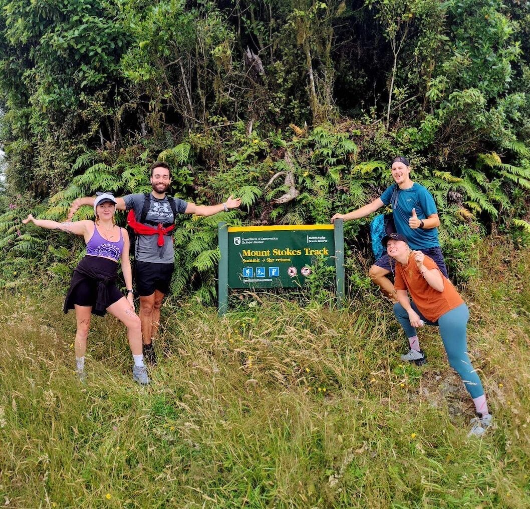 Hiking Mt Stokes with friends